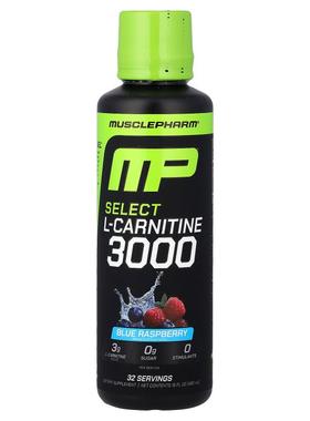 MP,Select L-Carnitine 3000, Blue Raspberry, 16 fl oz (480 ml