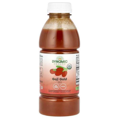 Dynamic Health,Goji Gold, Certified Organic Goji 100% Juice,