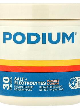 Podium Nutrition,Salt + Electrolytes, Peaches & Cream , 6.14