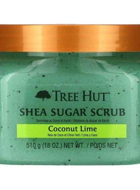 Tree Hut,乳木果糖磨砂，摩洛哥玫瑰，18 盎司（510 克）