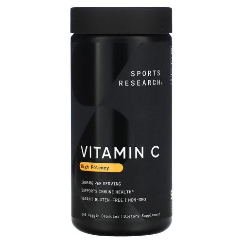 Sports Research,维生素 C，1000 毫克，240 粒素食胶囊