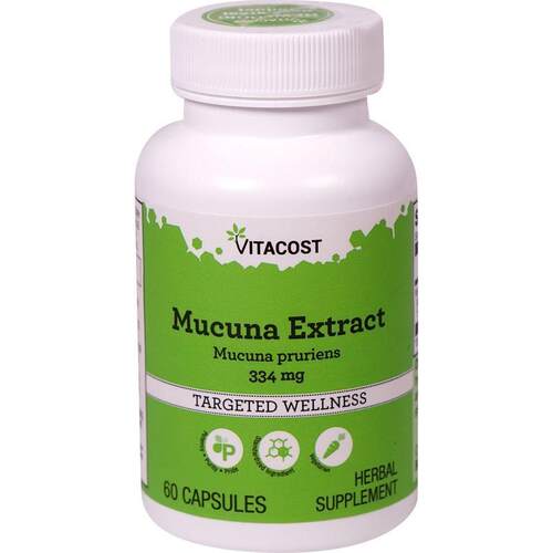 Vitacost,Mucuna Extract - Standardized, 334 mg, 60 Capsules