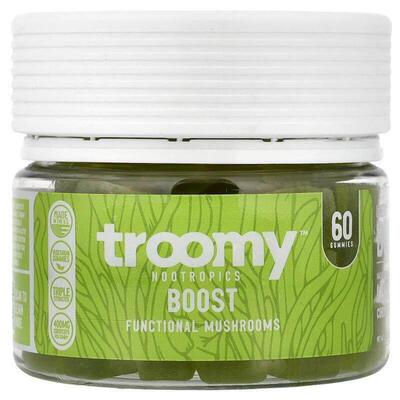 Troomy Nootropics,Boost, Functional Mushrooms Gummies, Lemon