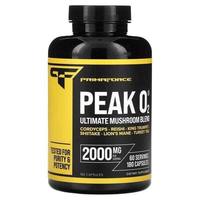 Primaforce,Peak O2, Ultimate Mushroom Blend, 666 mg, 180 Cap
