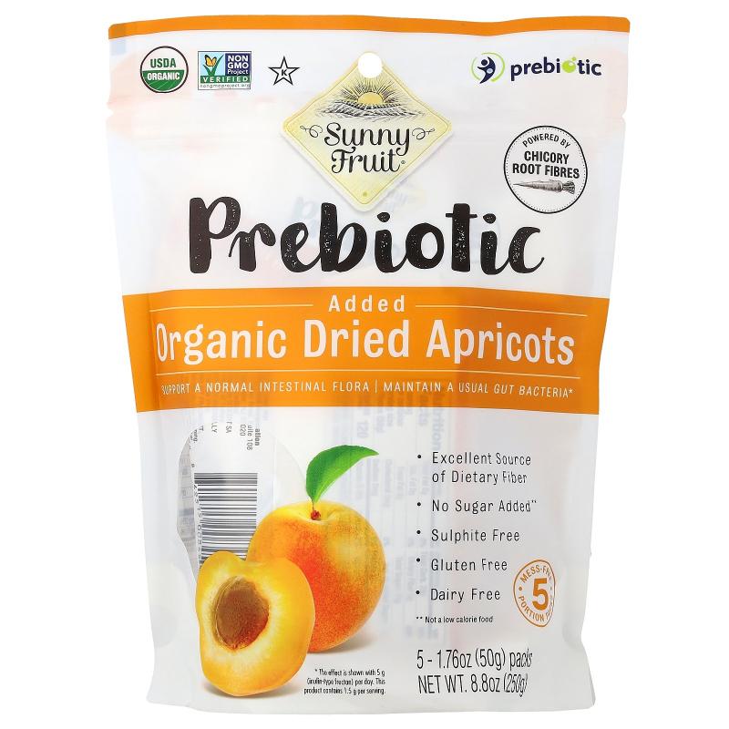 Sunny Fruit,Organic Dried Apricots With Added Prebiotics, 5