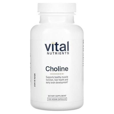 Vital Nutrients,Choline, 120 Vegan Capsules