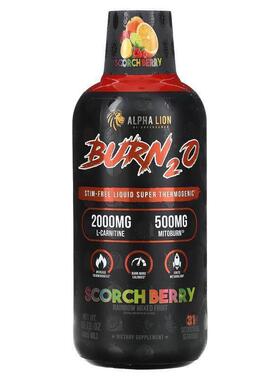 ALPHA LION,Burn2O，草莓香草浆果，15.72 盎司（465 毫升）
