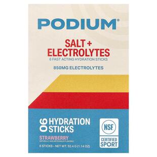 Podium Nutrition,Salt + Electrolytes, Hydration Sticks, Stra