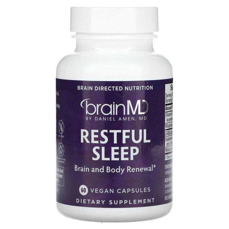 BrainMD,Restful Sleep, 60 Vegan Capsules