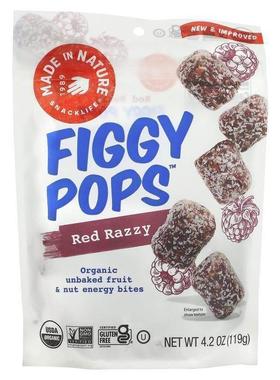 Made in Nature,Razzy Pops红树莓超级零食119 克