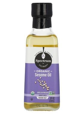 Spectrum Culinary,有机芝麻油，未精制，16液体盎司（473毫升）