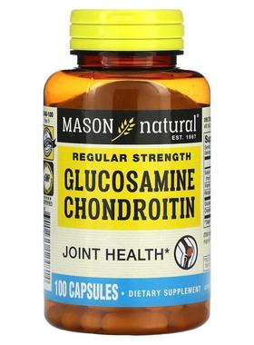 Mason Natural,Glucosamine Chondroitin, Regular Strength, 100