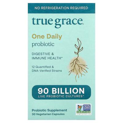 True Grace,One Daily Probiotic, 30 Vegetarian Capsules