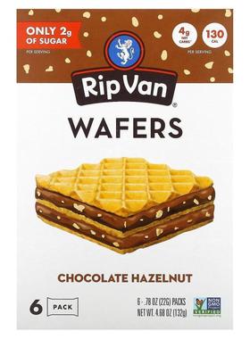 Rip Van Wafels,香草，6 包，每包 0.78 盎司（22 克）
