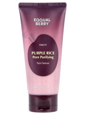 EQQUALBERRY,Purple Rice Pore Purifying Pack Cleanser, 4.58 o