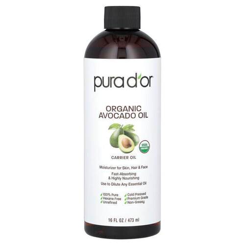 Pura D'or,Organic Avocado Oil, 16 fl oz (473 ml)