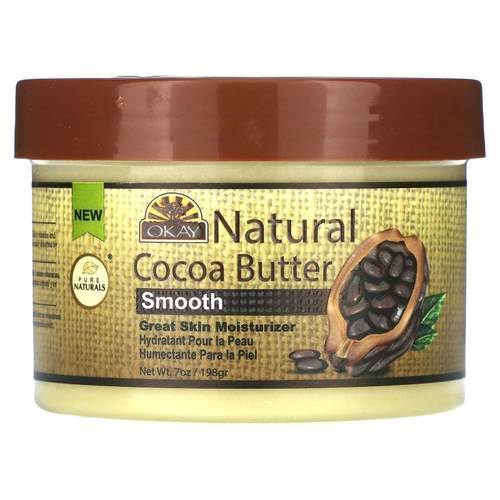Okay Pure Naturals,Natural Cocoa Butter, Smooth, 7 oz (198 g
