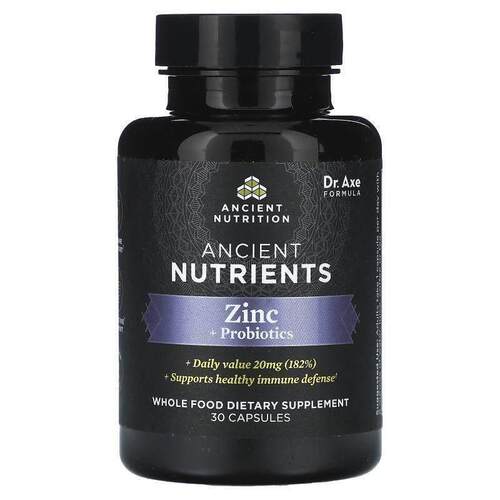 Dr. Axe / Ancient Nutrition,古代营养素，锌 + 益生菌
