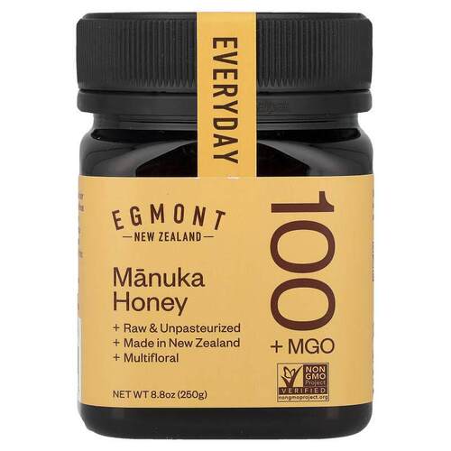 Egmont Honey,麦卢卡蜂蜜，未加工，MGO 100+，8.8 盎司（250 克