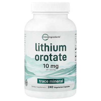Micro Ingredients,Lithium Orotate, 240 Vegetarian Capsule (5