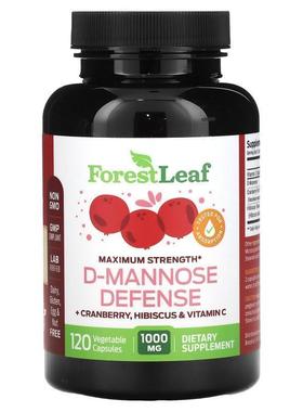 Forest Leaf,D-Mannose Defense, Maximum Strength, 500 mg , 12