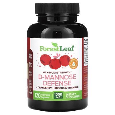 Forest Leaf,D-Mannose Defense, Maximum Strength, 500 mg , 12