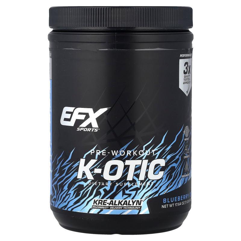 EFX,K-otic® Pre-Workout, Blueberry Crush, 1 lb 1.64 oz (500
