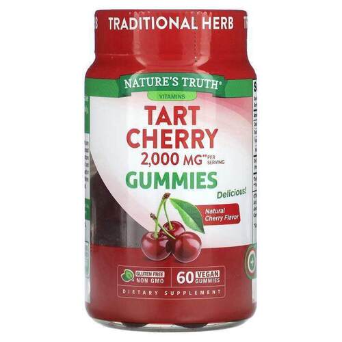 Nature's Truth,酸樱桃，天然樱桃味，1,000 毫克，60 粒全素软糖
