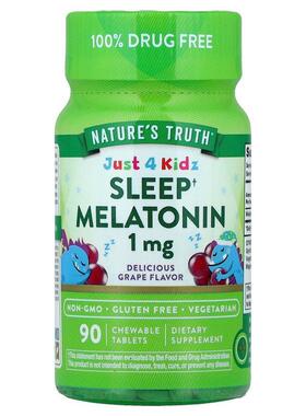 Nature's Truth,Just 4 Kidz, Sleep Melatonin, Delicious Grape