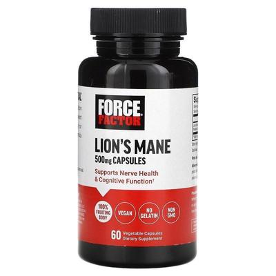 Force Factor,Lion's Mane, 500 mg , 60 Vegetable Capsules