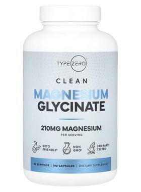 TypeZero甘氨酸镁清洁生酮饮食缓解焦虑放松神经睡眠心脏血管肌肉