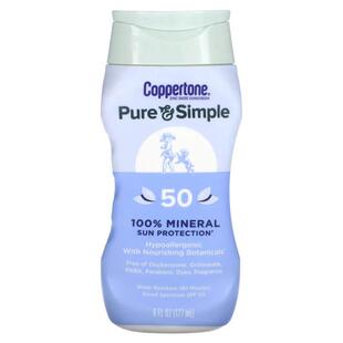 Coppertone,Pure & Simple,全矿物质抗晒,SPF 50,6 液