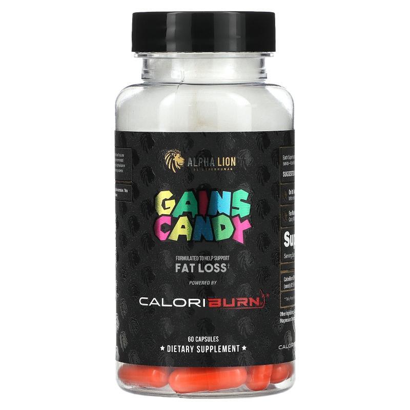 ALPHA LION,Gains Candy，CaloriBurn，60 粒胶囊
