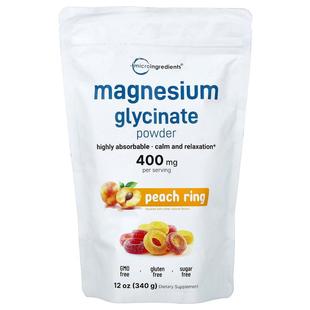 Micro Ingredients,Magnesium Glycinate Powder, Peach Rings, 1