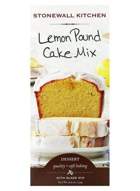 Stonewall Kitchen,Lemon Pound Cake Mix with Glaze Mix, 16.6