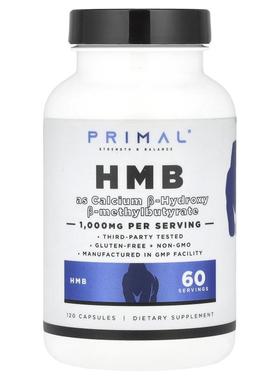 PrePrimal,HMB，1000 毫克，120 粒胶囊（每粒胶囊 500 毫克）