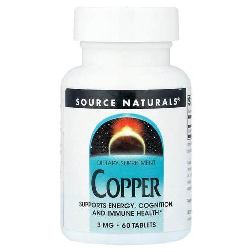 源美,Copper, 3 mg, 60 Tablets