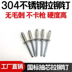 厂家不锈钢拉铆钉 304材质扁圆头抽芯拉铆钉拉柳丁M3.2