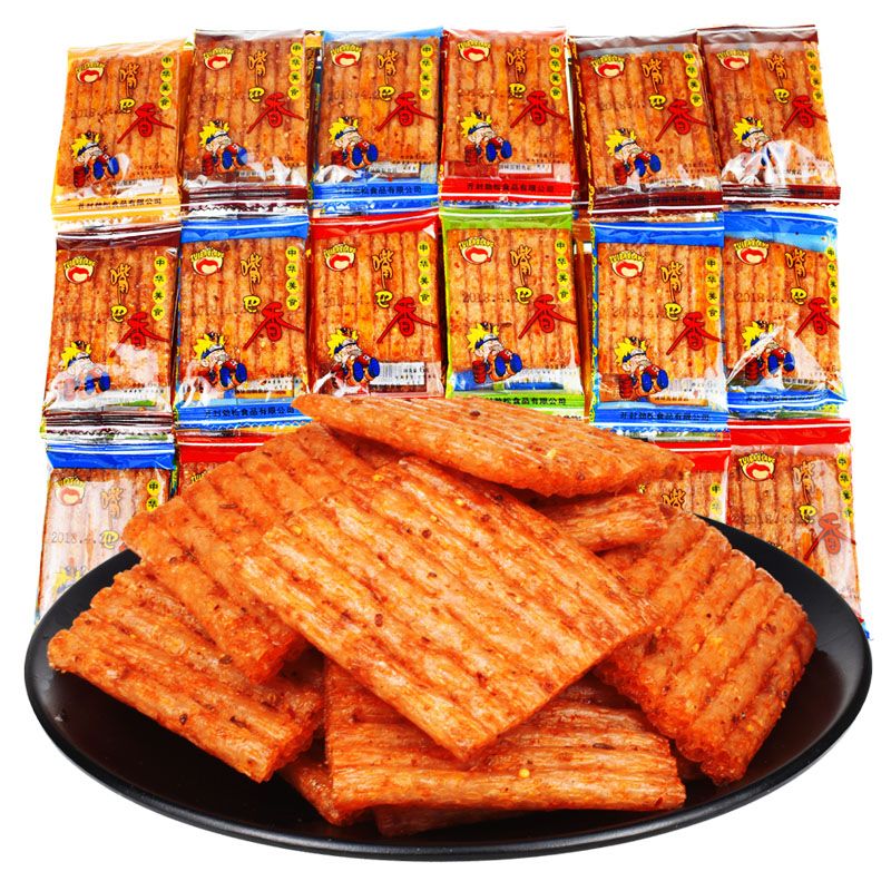 嘴巴香辣条小辣片66小包8090后怀旧麻辣零食湖南重庆风味大刀肉