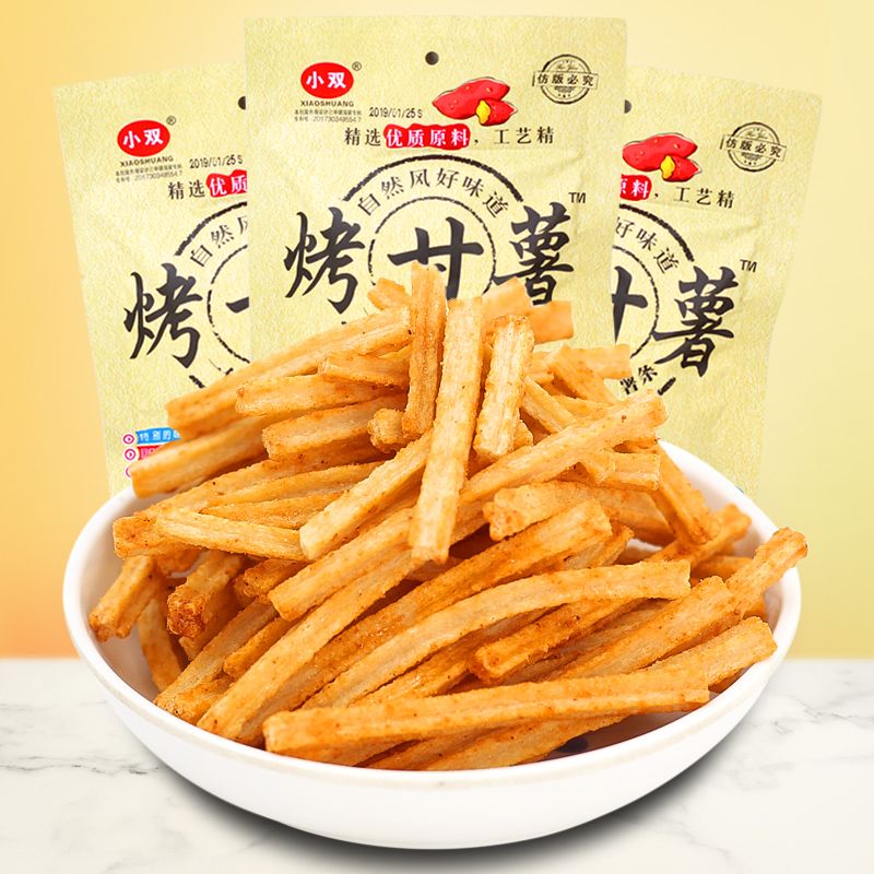 小双薯条烤甘薯30袋组合装椒盐味小薯条膨化宿舍小零食休闲食品