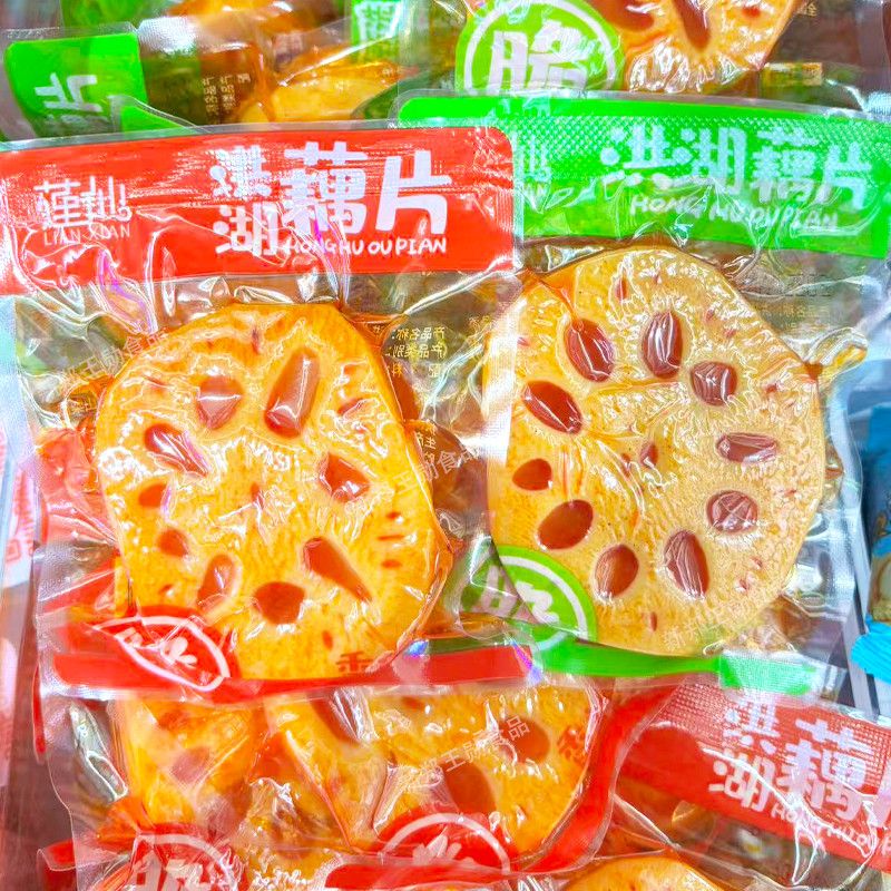 香辣藕片脆莲藕片黑鸭味藕丁麻辣条卤味下饭菜宿舍休闲解馋小零食