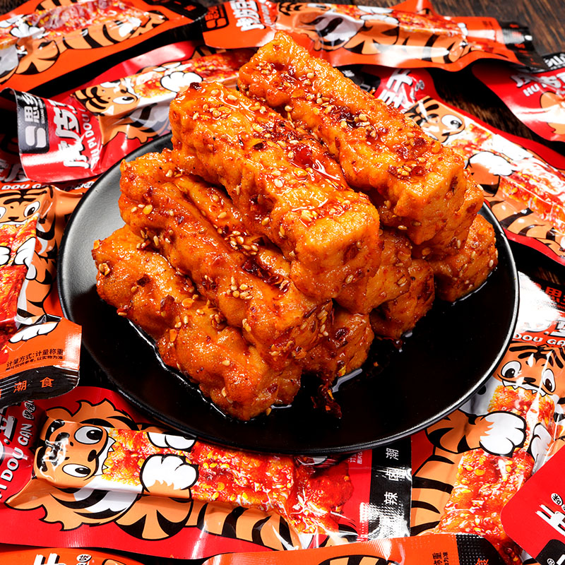 思乡山虎皮豆干零食香辣豆腐干解馋小吃湖南特产豆制品零食小包装