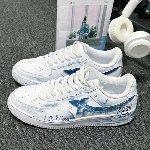 定制球鞋特步空军一号低帮板鞋