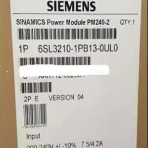 6SL3210-1PB13-0UL0西门子G120变频器0.37KW现货6SL32101PB130UL0