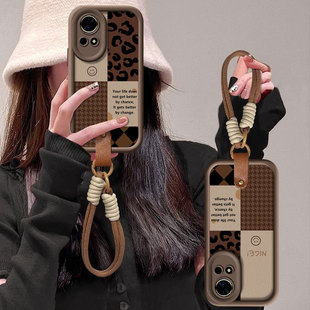 适用华为nova14手机壳13女12新款huawei活力版11Ultra格豹纹10SE全包9pro高级硅胶8防摔专用6简约5挂绳保护套