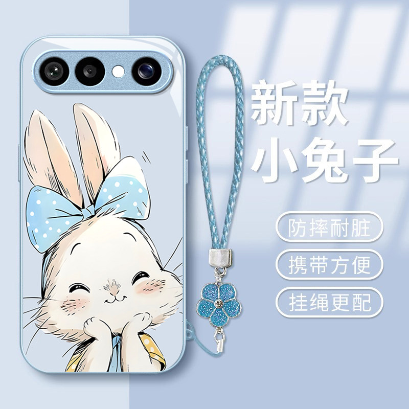 适用VIVOS50可爱兔子防摔手机壳