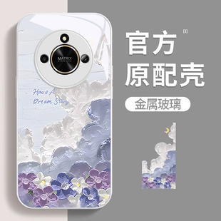 高级感X40小众油画云朵防摔X30I夏天小清新x20小众不会撞壳x10简约硅胶全包保护套 适用荣耀X50手机壳华为新款