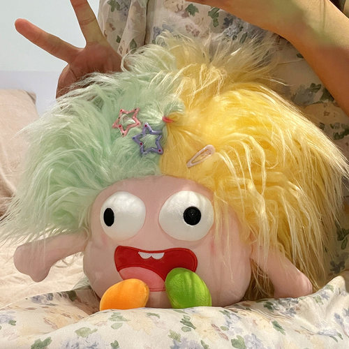 疯头丑萌棉花娃娃公仔毛绒玩具