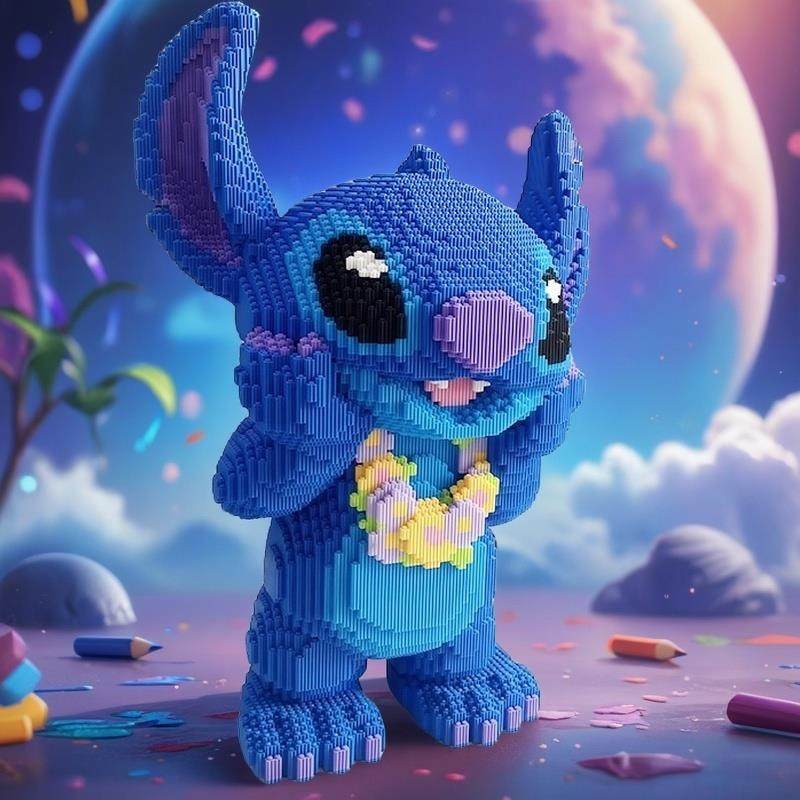 2025新品巨型史迪仔积木大颗粒益智拼搭儿童玩具国潮3d立体拼图,玩具/童车/益智/积木/模型,普通塑料积木,淘宝优惠券,粉丝福利购,淘宝优惠卷