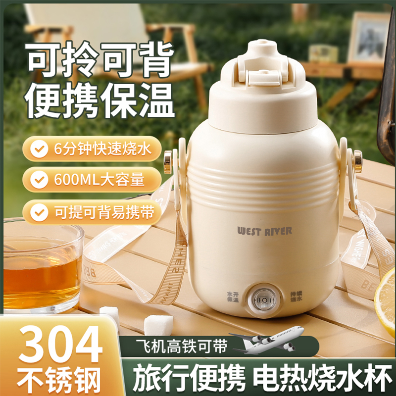 德国便携电热烧水壶316不锈钢分体式无缝内胆煮茶器电热杯养生壶
